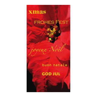 Banner "Christ star" paper - Material:  - Color: red/gold - Size: 180x90cm