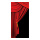 Banner "stage free" fabric - Material:  - Color: black/red - Size: 180x90cm