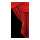 Banner "stage free" fabric - Material:  - Color: black/red - Size: 180x90cm