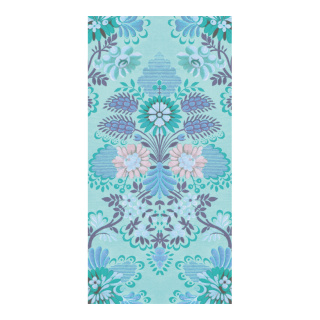 Banner "flower patterns"  - Material: paper - Color: blue/multicoloured - Size: 180x90cm