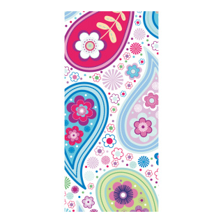 Banner "Paisley pattern"  - Material: paper - Color: multicoloured - Size: 180x90cm