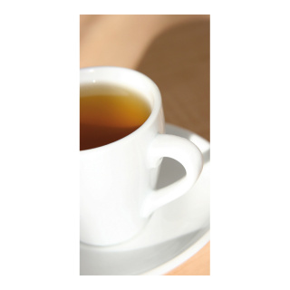 Motif imprimé "Tea Time" tissu  Color: blanc/brun Size: 180x90cm