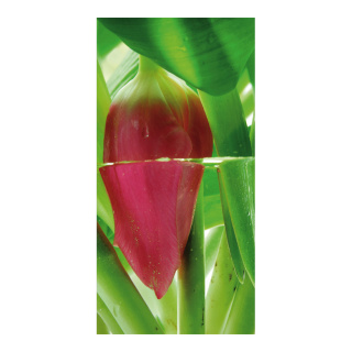 Motif imprimé "Fleur de tulipe" tissu  Color: vert Size: 180x90cm