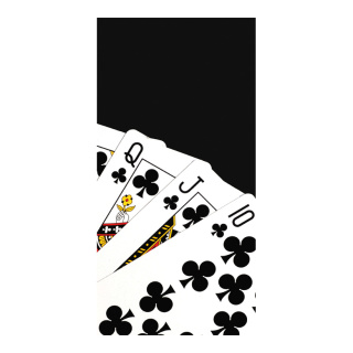 Banner "Card Game" fabric - Material:  - Color: black/white - Size: 180x90cm