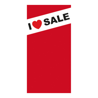 Motif imprimé "I love SALE" en papier  Color: rouge/blanc Size: 180x90cm
