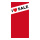 Banner "I love SALE"  - Material: made of paper - Color: red/white - Size: 180x90cm