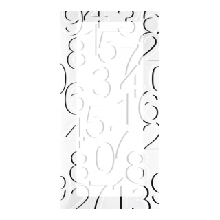 Motivdruck "Zahlensalat", aus Papier, Größe: 180x90cm Farbe: weiß/grau   #