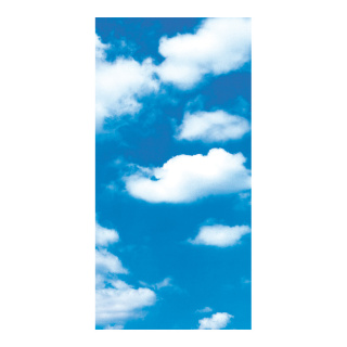 Motif imprimé "Ciel à nuages" en papier  Color: bleu/blanc Size: 180x90cm
