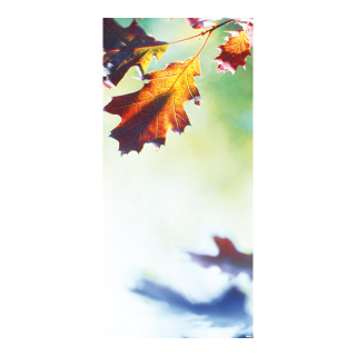 Banner "oak leaves"  - Material: made of paper - Color: multicoloured - Size: 180x90cm