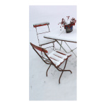 Banner "garden chairs in snow" paper -...