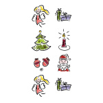 Motivdruck "Weihnachtssymbole" aus Stoffe...
