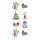 Banner "Christmas symbols" fabric - Material:  - Color: white/multicoloured - Size: 180x90cm