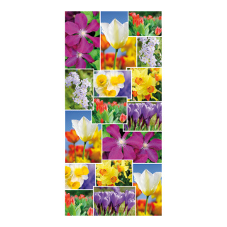 Banner "Flower collage" paper - Material:  - Color: multicoloured - Size: 180x90cm