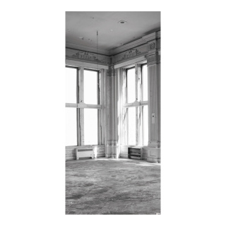Motivdruck "Leerer Raum", Stoff, Größe: 180x90cm Farbe: schwarz/weiß   #