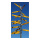 Motif imprimé "Panneau de signalisation" papier  Color: bleu/jaune Size: 180x90cm