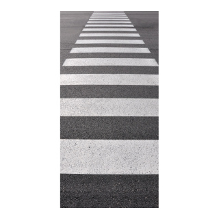 Motivdruck "Zebrastreifen", Papier, Größe: 180x90cm Farbe: grau/weiß   #