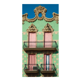 Motivdruck "Romantische Hausfassade", Papier, Größe: 180x90cm Farbe: bunt   #