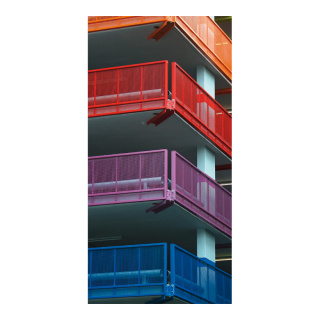 Motif imprimé "Façade parking" papier  Color: coloré Size: 180x90cm