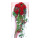 Motif imprimé "Bouquet de mariée" papier  Color: rouge/coloré Size: 180x90cm