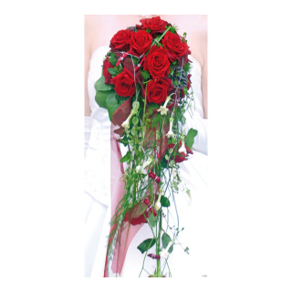 Motif imprimé "Bouquet de mariée" tissu  Color: rouge Size: 180x90cm