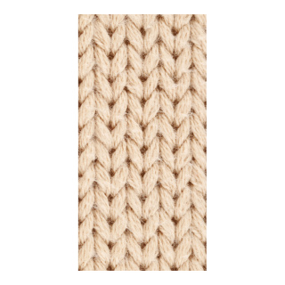 Banner "Knitting stitch" fabric - Material:  - Color: beige - Size: 180x90cm