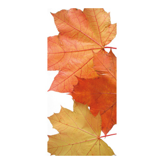 Banner "Brown leaves" paper - Material:  - Color: brown/white - Size: 180x90cm