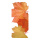 Motivdruck "Brown leaves", Papier, Größe: 180x90cm Farbe: braun/weiß   #