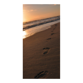 Banner "footprints in the sand" paper - Material:  - Color: natural - Size: 180x90cm
