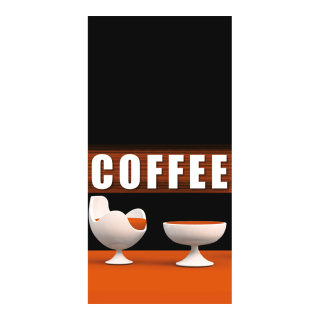 Banner "Coffee Lounge" paper - Material:  - Color: black/brown/white - Size: 180x90cm
