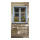Motif imprimé "Fenêtre à fleurs" papier  Color: beige Size: 180x90cm