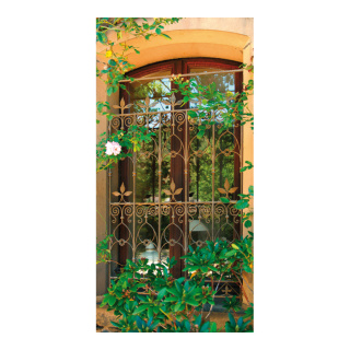 Motivdruck "Fenster mit Gitter", Papier, Größe: 180x90cm Farbe: grün/braun   #