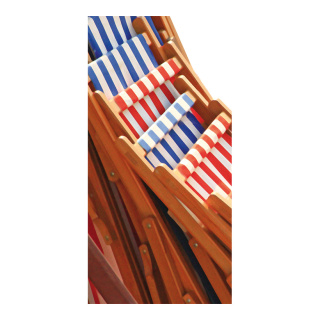 Banner "Deck chairs" fabric - Material:  - Color: multicoloured - Size: 180x90cm