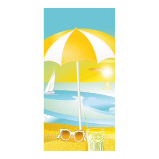 Banner "Beach Life" paper - Material:  - Color: yellow/multicoloured - Size: 180x90cm
