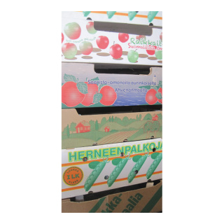 Banner "Fruit crates" fabric - Material:  - Color: multicoloured - Size: 180x90cm