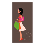 Motivdruck  Shopping Girl, Papier, Größe: 180x90cm Farbe:...