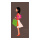 Motif imprimé  "Shopping Girl" papier  Color: coloré Size: 180x90cm