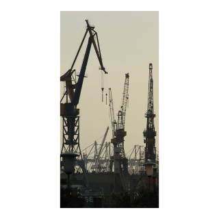 Banner "Cranes Dockside" fabric - Material:  - Color: black/grey - Size: 180x90cm