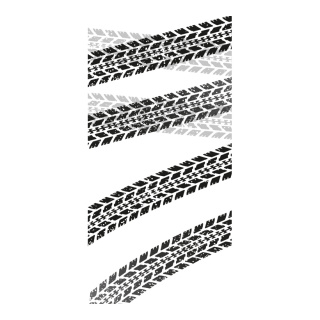 Motif imprimé "Marques de pneus" tissu  Color: blanc Size: 180x90cm