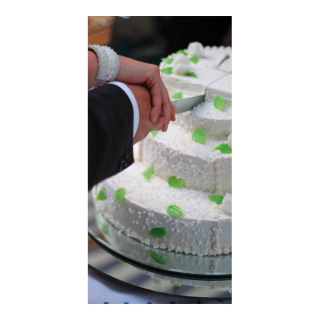 Motif imprimé "Gâteau de mariage" tissu  Color: blanc/coloré Size: 180x90cm
