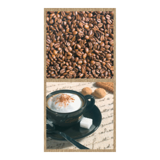 Motivdruck "Kaffeefreuden", aus Papier, Größe: 180x90cm Farbe: braun/weiß/schwarz   #