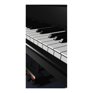Banner "Piano" fabric - Material:  - Color: white/black - Size: 180x90cm