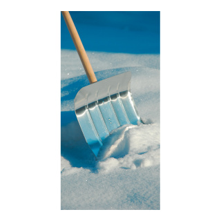 Motivdruck "Schneeschaufel", Papier, Größe: 180x90cm Farbe: weiß/bunt   #
