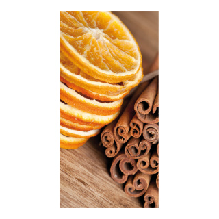 Banner "Orange & Cinnamon" paper - Material:  - Color: brown/orange - Size: 180x90cm