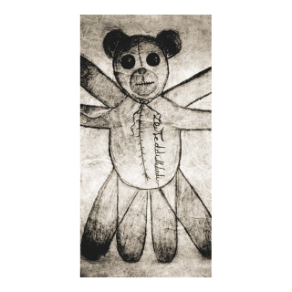 Motivdruck "Teddy Leonardo", Papier, Größe: 180x90cm Farbe: grau/schwarz   #