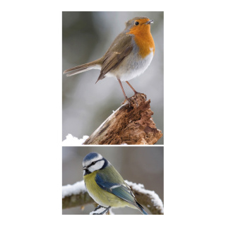 Motif imprimé "Oiseux en hiver" tissu  Color: coloré Size: 180x90cm