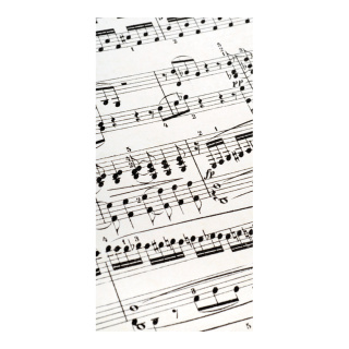 Motif imé "Feuille de musique" papier  Color: blanc/noir Size: 180x90cm