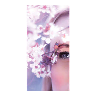 Motif imprimé "Cerisiers en fleurs" tissu  Color: rose Size: 180x90cm