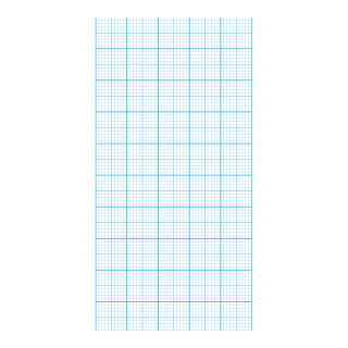 Motivdruck "Millimeterpapier", Papier, Größe: 180x90cm Farbe: weiß/blau   #