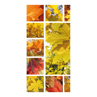 Motif imprimé "Collage feuilles dautomne" papier  Color: jaune/brun Size: 180x90cm