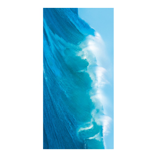 Motif imprimé "Vague de mer" papier  Color: bleu Size: 180x90cm